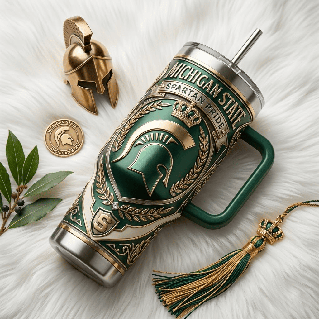 MSU 40oz Tumbler With Handle PDL