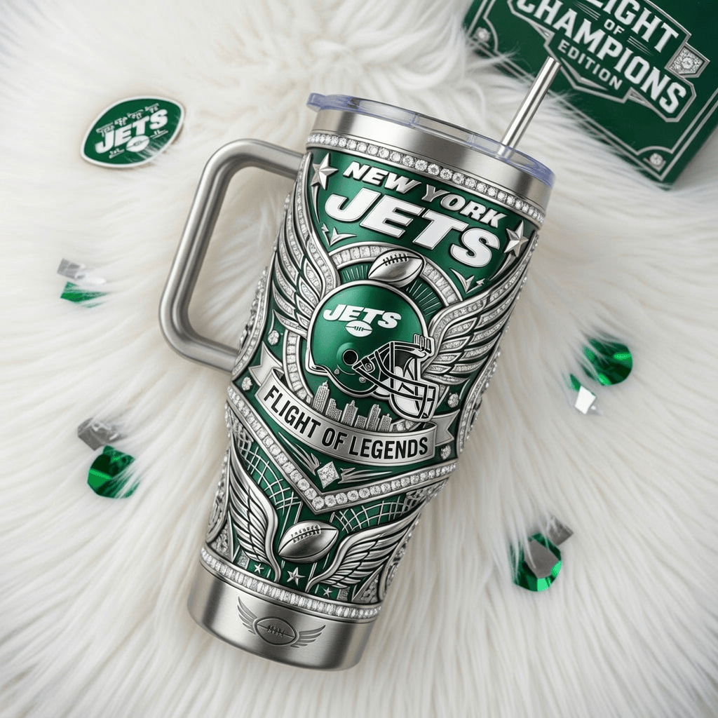 NYJ 40oz Tumbler With Handle PDL