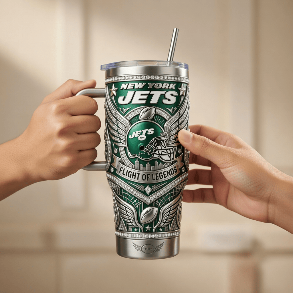 NYJ 40oz Tumbler With Handle PDL