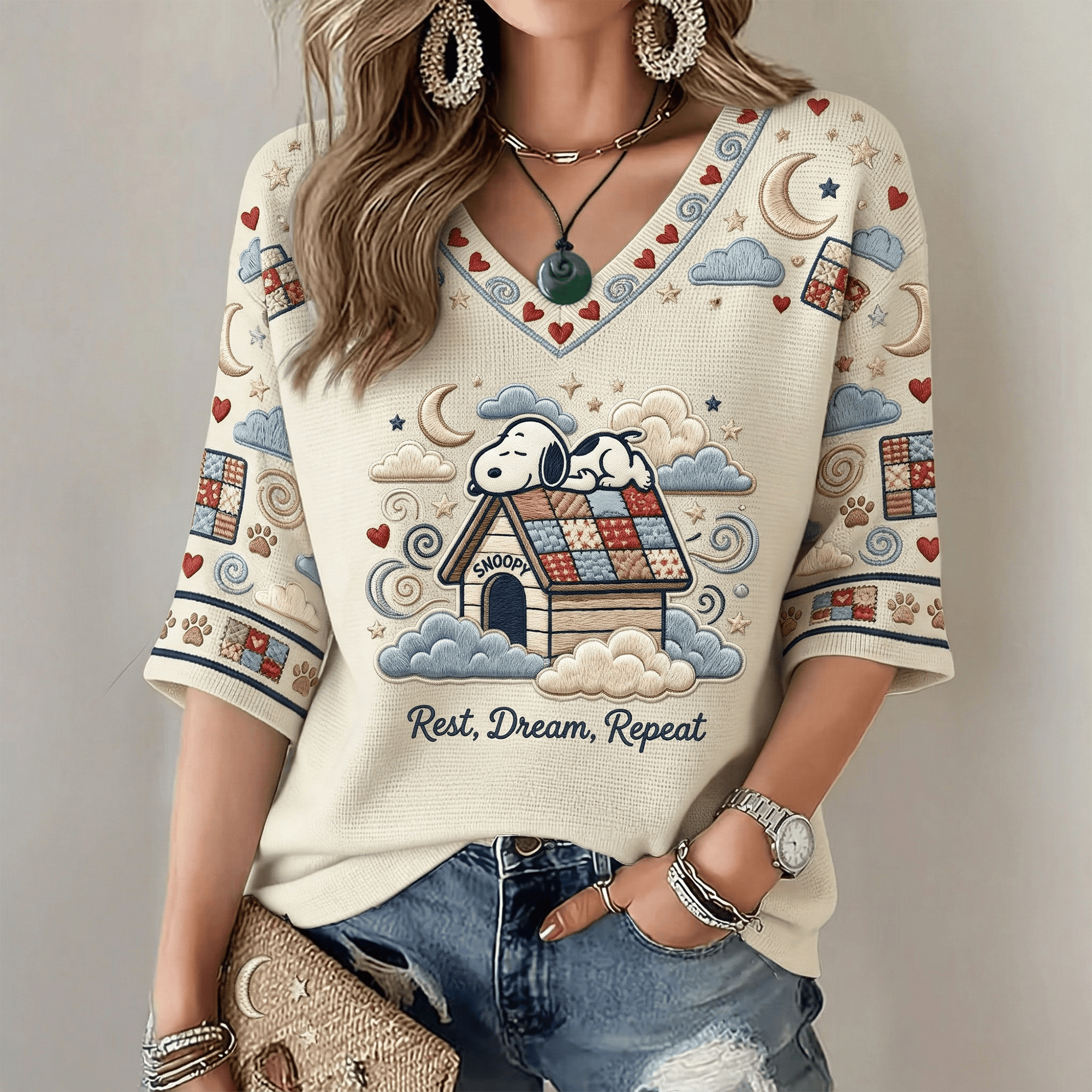 SNPY V-neck Long Sleeve Shirt LNTH