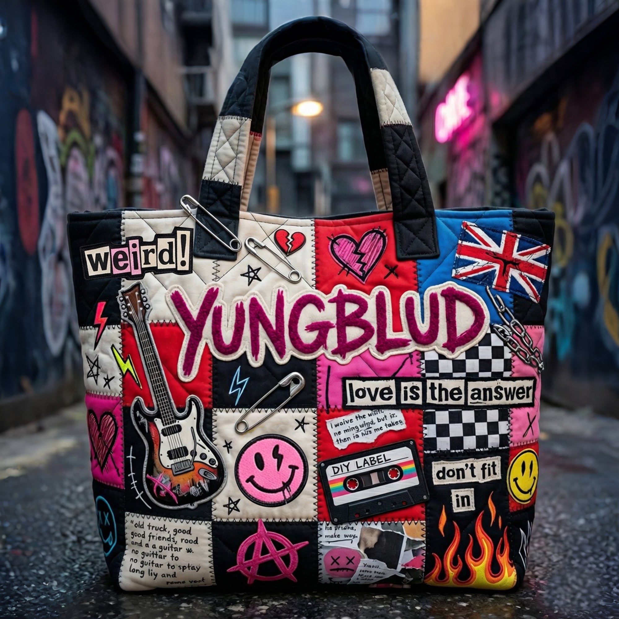 YBD QUILTED TOTE BAG HTTT