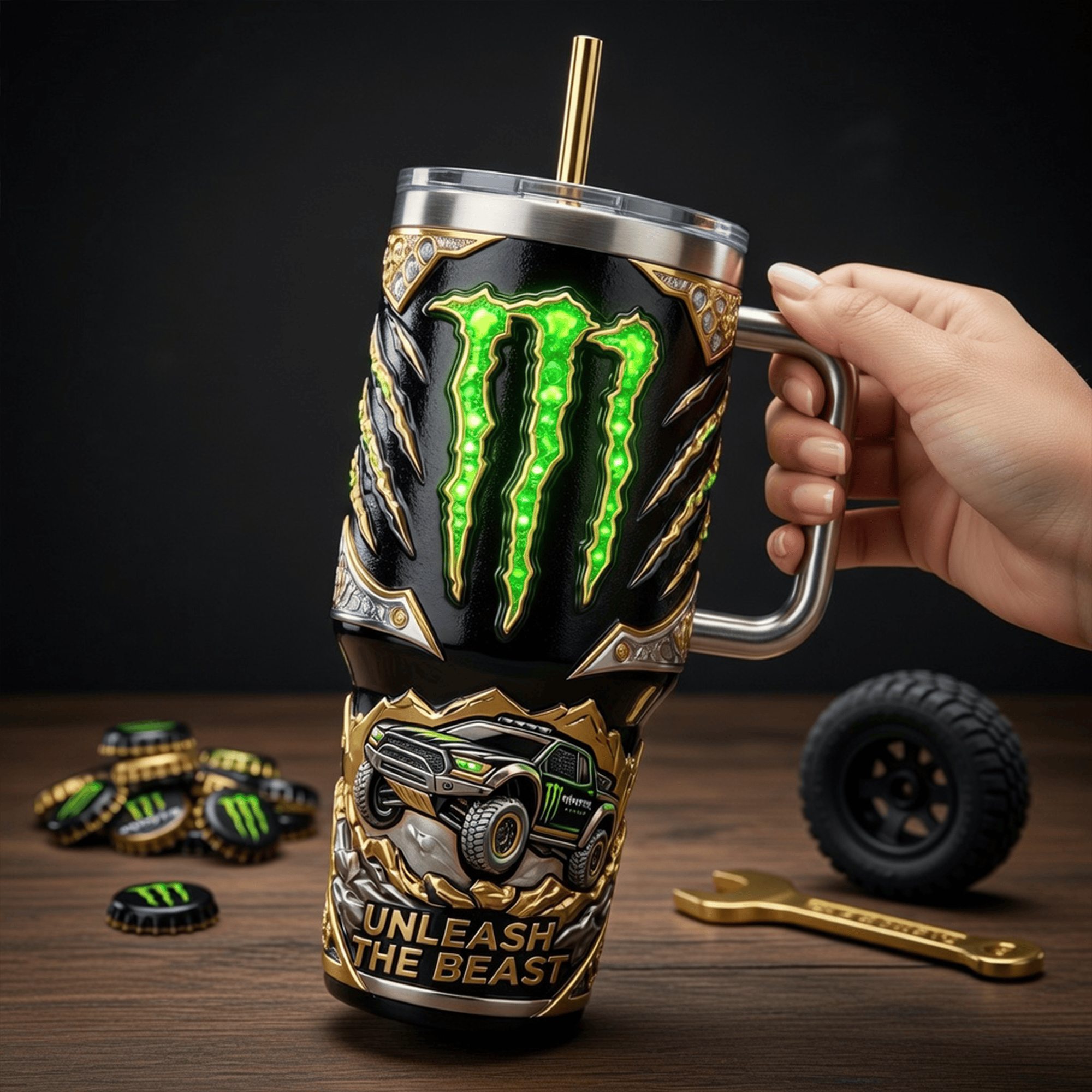 MED 40oz Tumbler With Handle LNTH