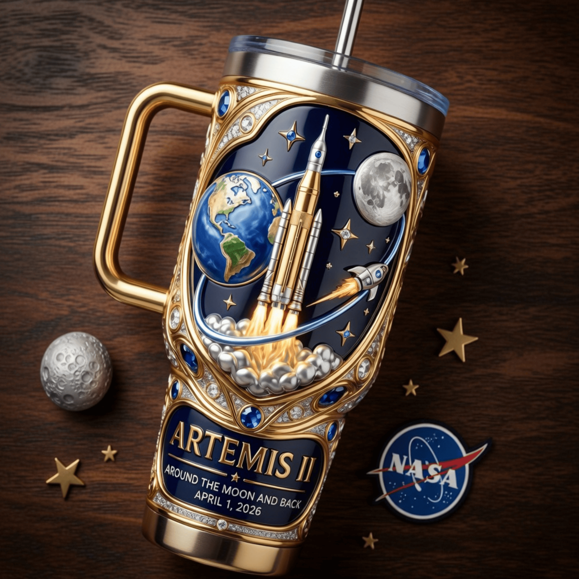 NASA 40oz Tumbler With Handle LNTH