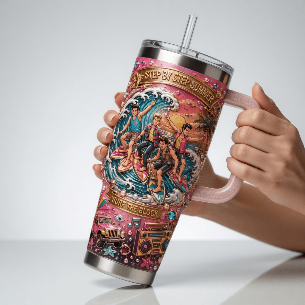 Premium NKOTB 40oz Tumbler With Handle TNSM