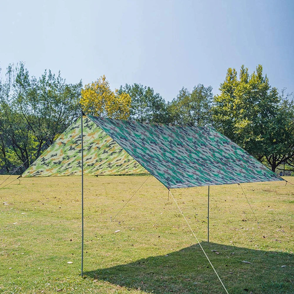 300x300cm Waterproof Camping Tarp – Outdoor Foldable Sun Shelter Canopy for Hiking, Beach, Picnic & Travel