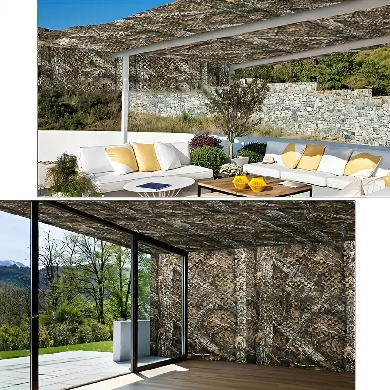 Large Sunshade Sail Anti-UV Sun Shelter 4mx4 5x5 6x6 7x7 8x8 10x10 Outdoor Yard Garden Balcony Hunting Camping Camouflage Net
