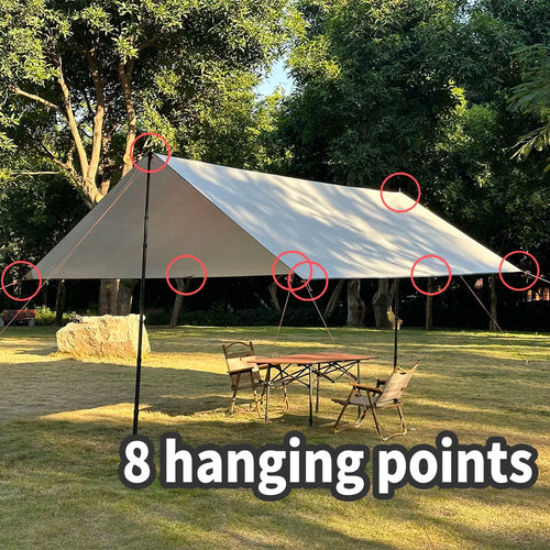 Camping Tarp Waterproof Tent Tourist Awning Shade Garden Canopy Beach Sunshade Outdoor Ultralight Sun Shelter Hiking Backpacking